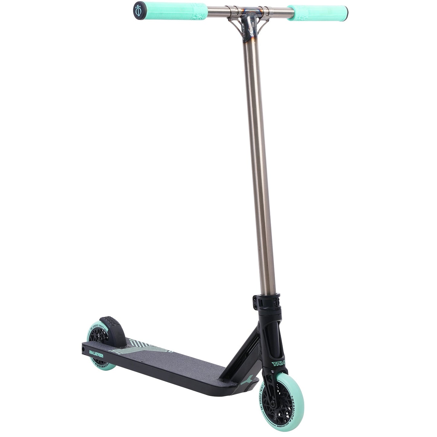 Racketeer- Freestyle Scooter Park Satin Black/Raw/Pastel Teal-Triad