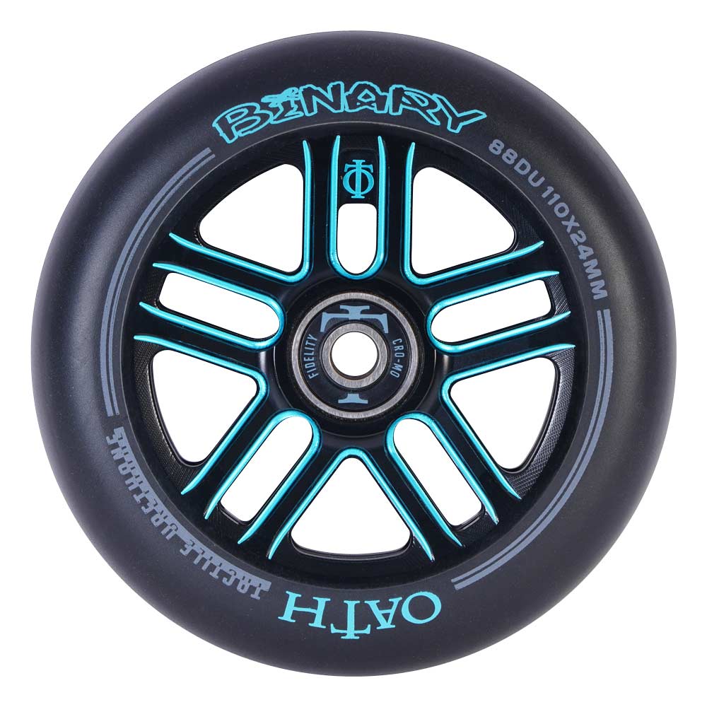 Oath Binary 110 x 24mm Wheels 2 x Ano Black/Blue