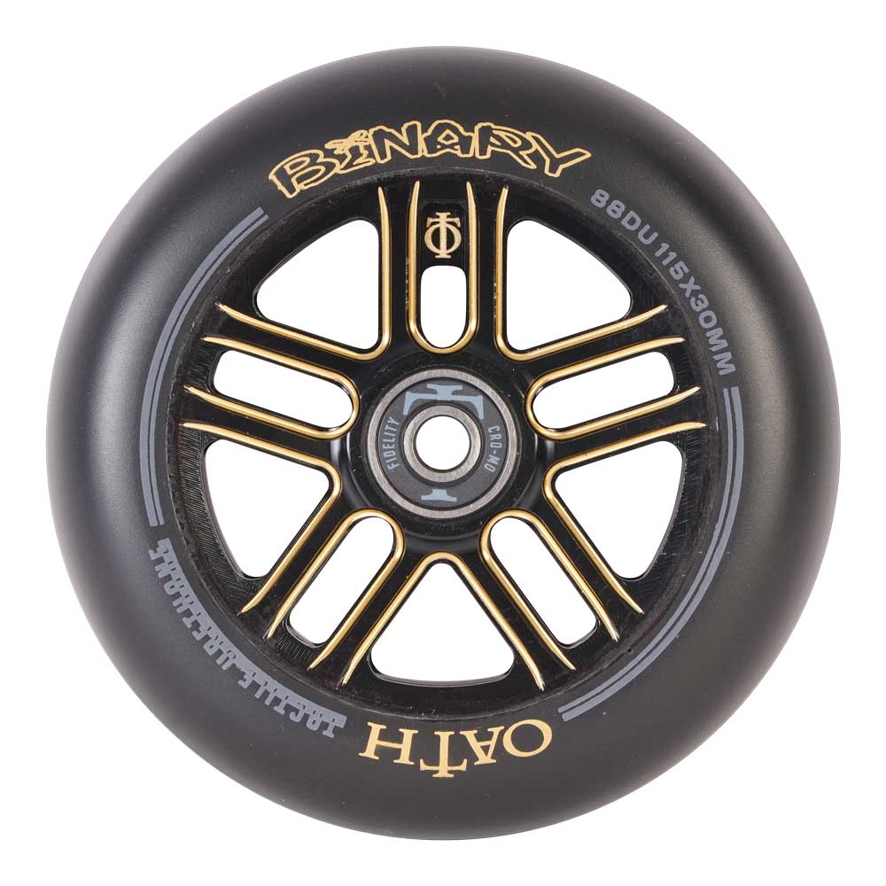 Oath Binary 115 x 30mm Wheels 2 x Ano Black/Orange