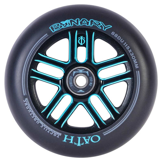 Oath Binary 115 x 30mm Wheels 2 x Ano Black/Blue