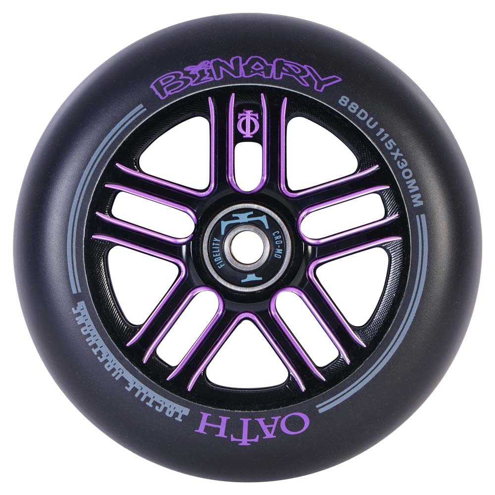 Oath Binary 115 x 30mm Wheels 2 x Ano Black/Purple