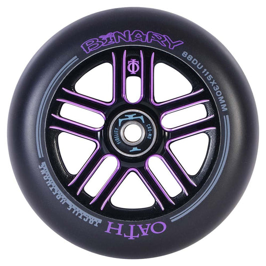 Oath Binary 115 x 30mm Wheels 2 x Ano Black/Purple