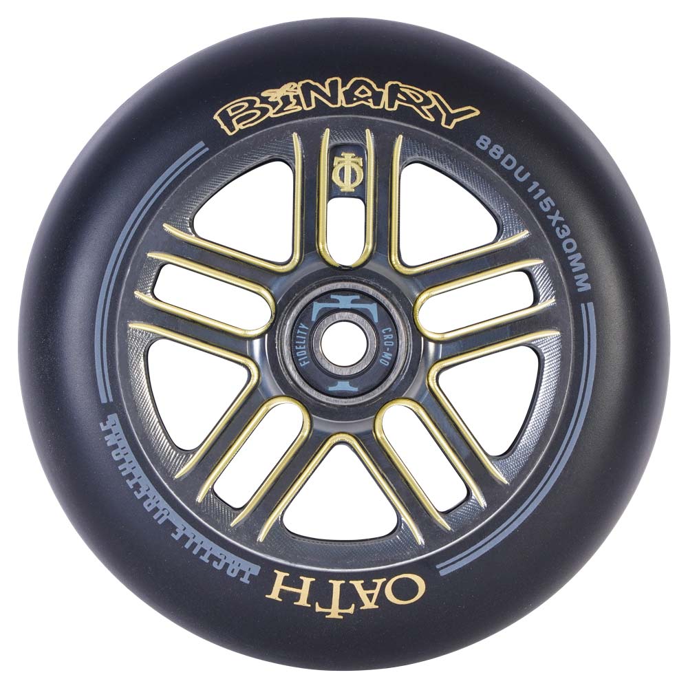 Oath Binary 115 x 30mm Wheels 2 x Ano Tit/Gold