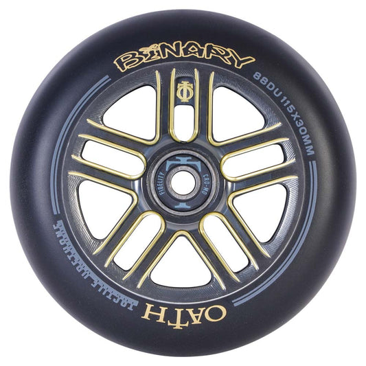 Oath Binary 115 x 30mm Wheels 2 x Ano Tit/Gold