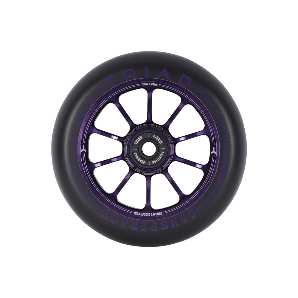 Triad Conspiracy 110 x 24mm Wheels-Ano Purple/Black