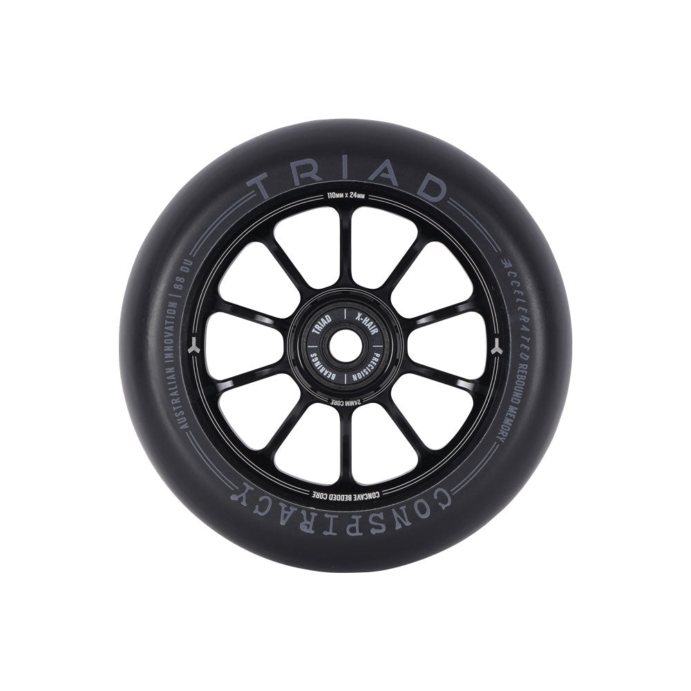 Triad Conspiracy 110 x 24mm Wheels-Ano Black