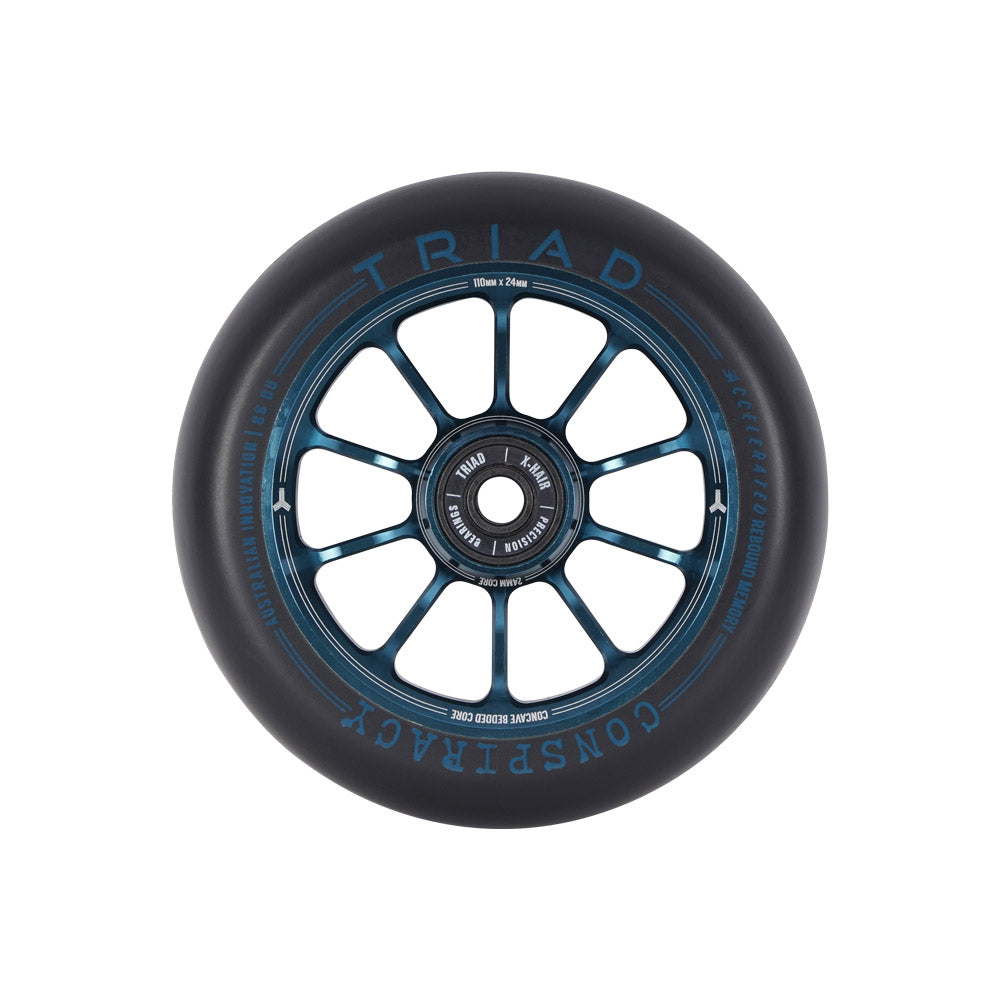 Triad Conspiracy 110 x 24mm Wheels-Ano Blue/Black