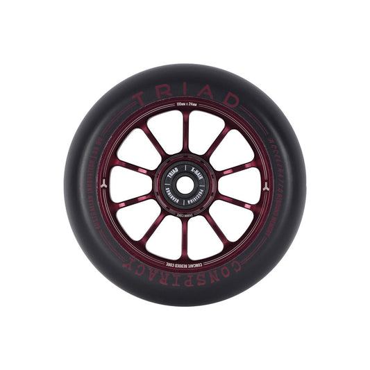 Triad Conspiracy 110 x 24mm Wheels-Ano Red/Black