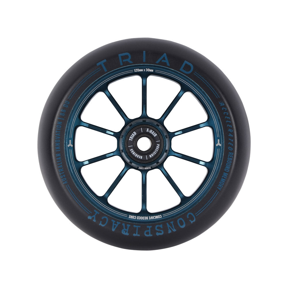 Triad Conspiracy 120 x 30mm Wheels-Ano Blue/Black