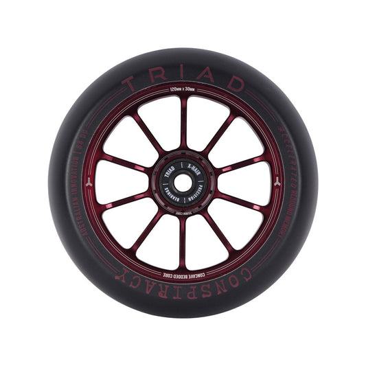 Triad Conspiracy 120 x 30mm Wheels-Ano Red/Black