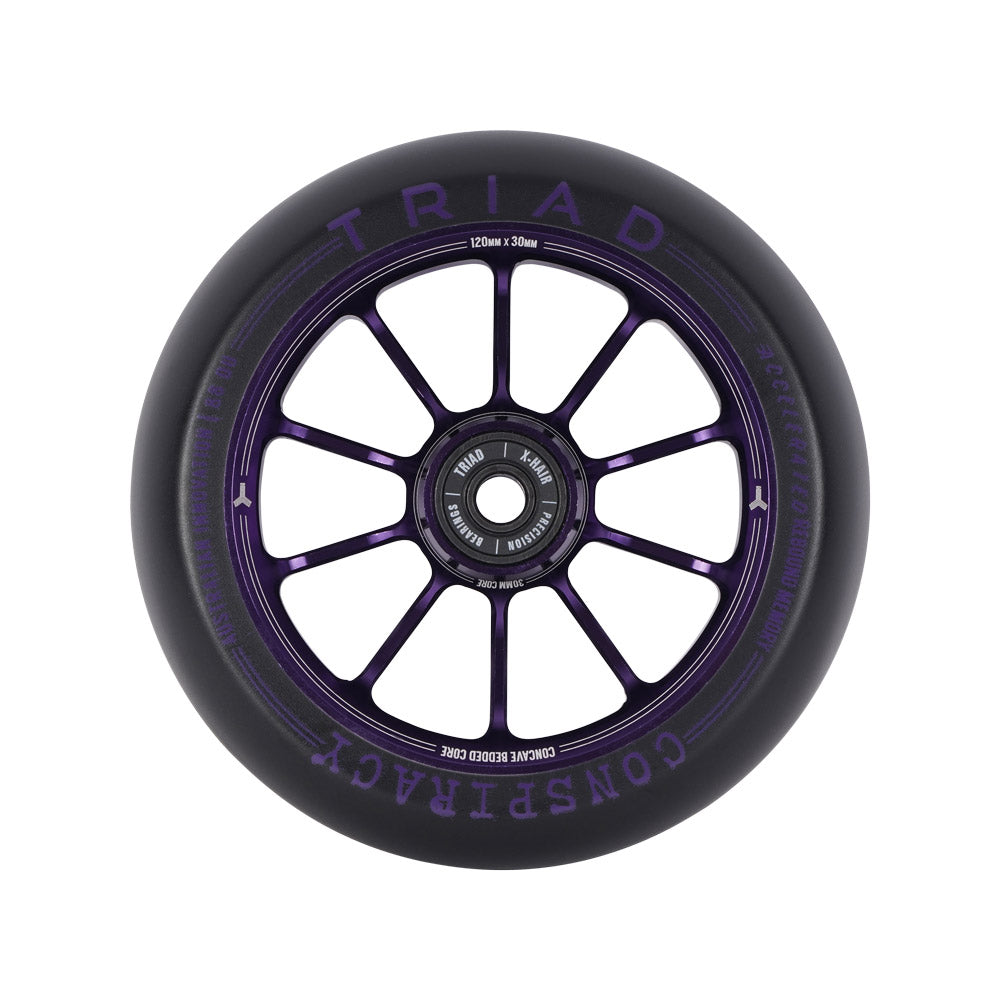 Triad Conspiracy 120 x 30mm Wheels-Ano Purple/Black