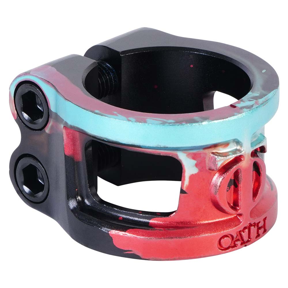 Oath Cage Clamp 2 Bolt Black/Purple/Yellow