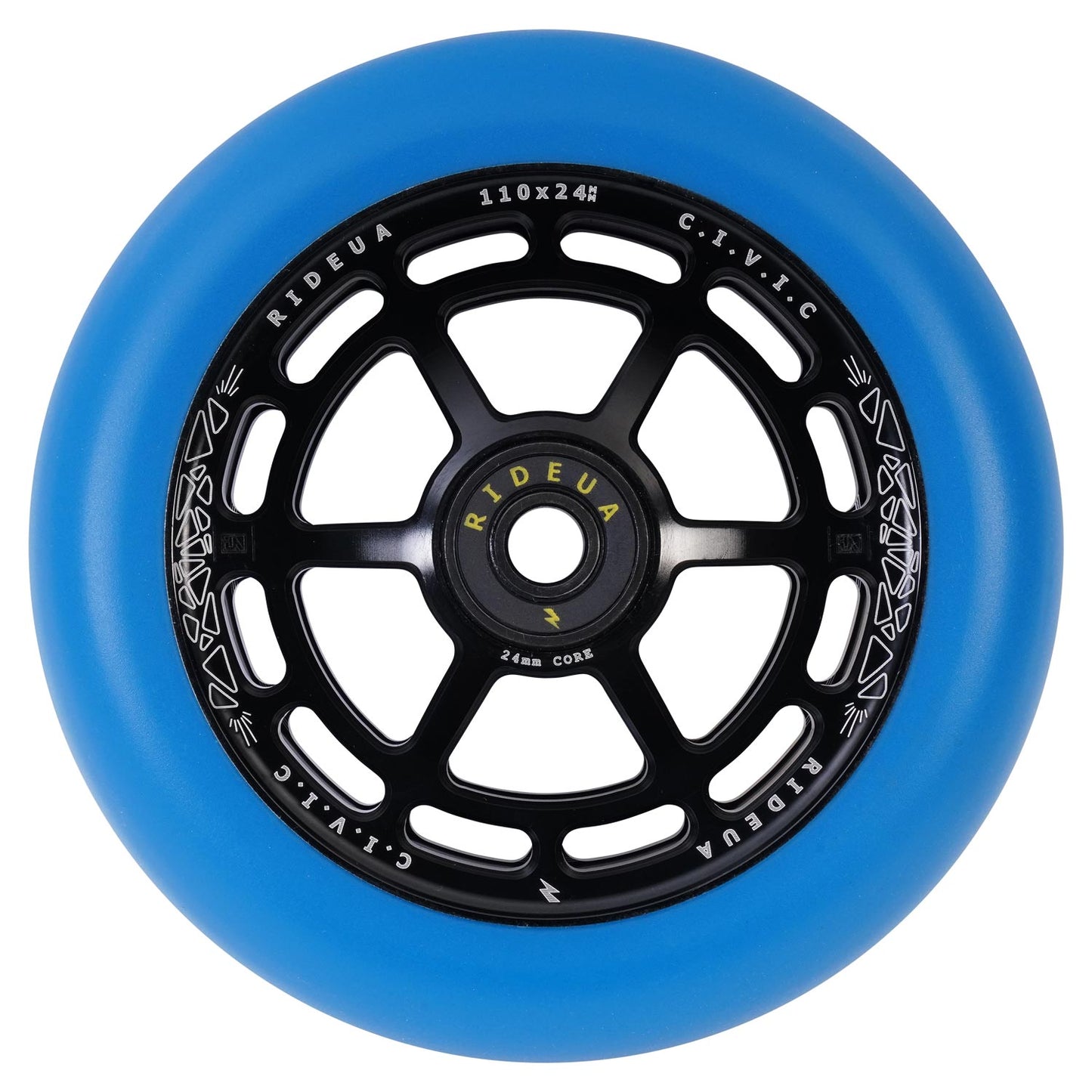 UrbanArtt Civic Wheels 110 x 24mm Black/Artic Blue