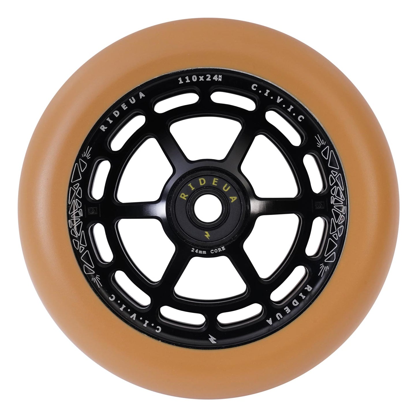 UrbanArtt Civic Wheels 110 x 24mm Black/Gum