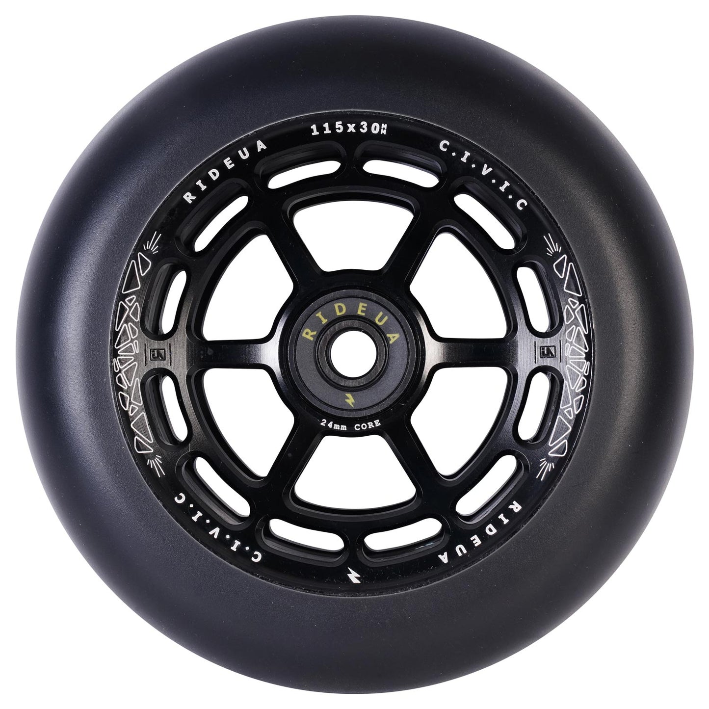 UrbanArtt Civic Wheels 115 x 30mm Black/Black