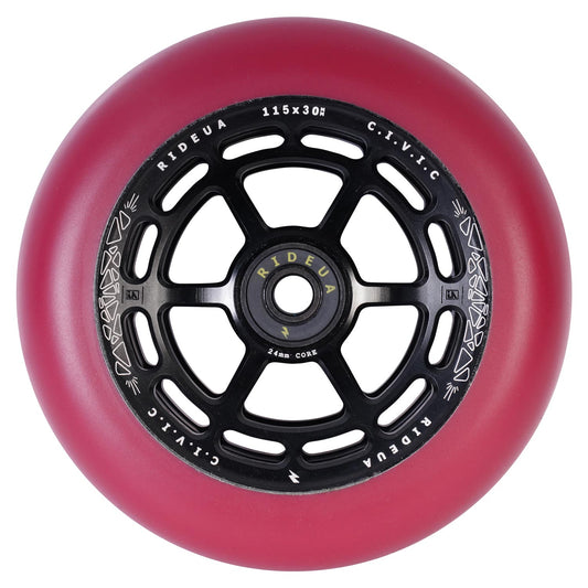 UrbanArtt Civic Wheels 115 x 30mm Black/Autumn Red