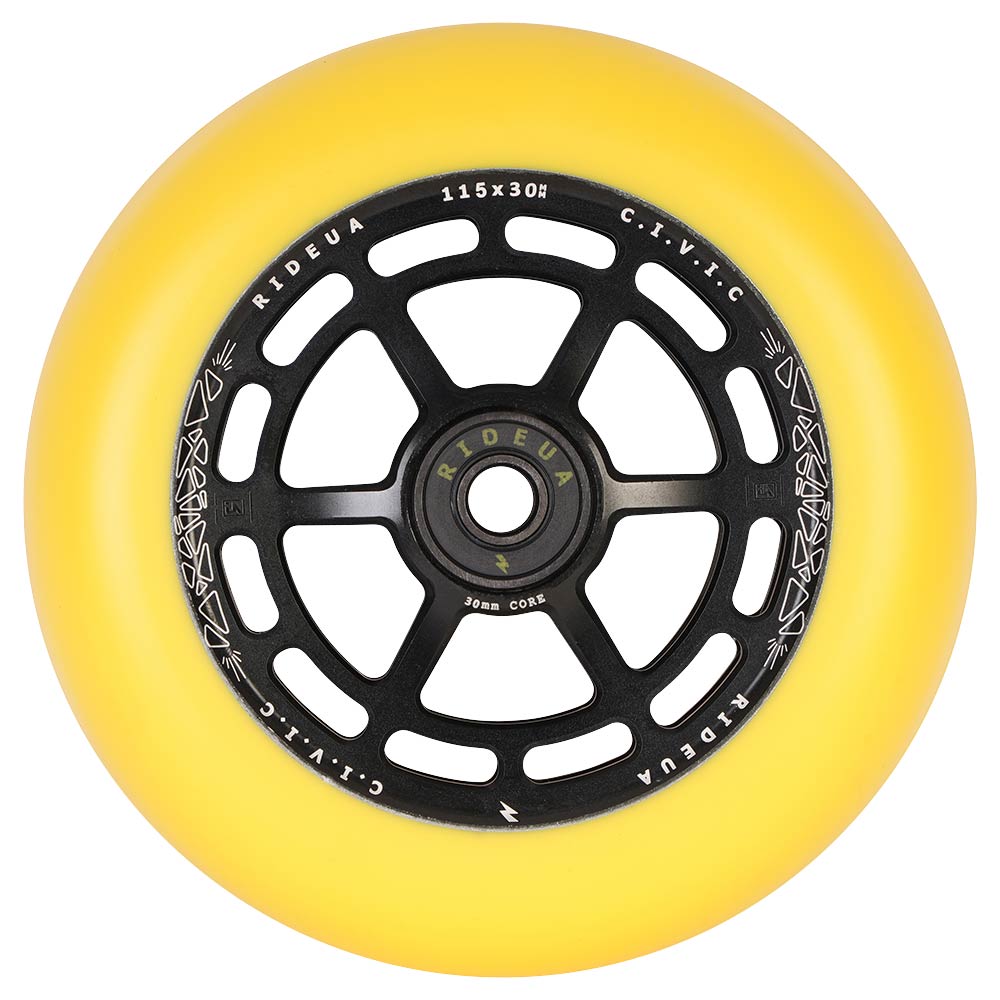 UrbanArtt Civic Wheels 115 x 30mm Black/Yellow