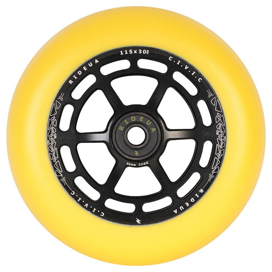 UrbanArtt Civic Wheels 115 x 30mm Black/Yellow