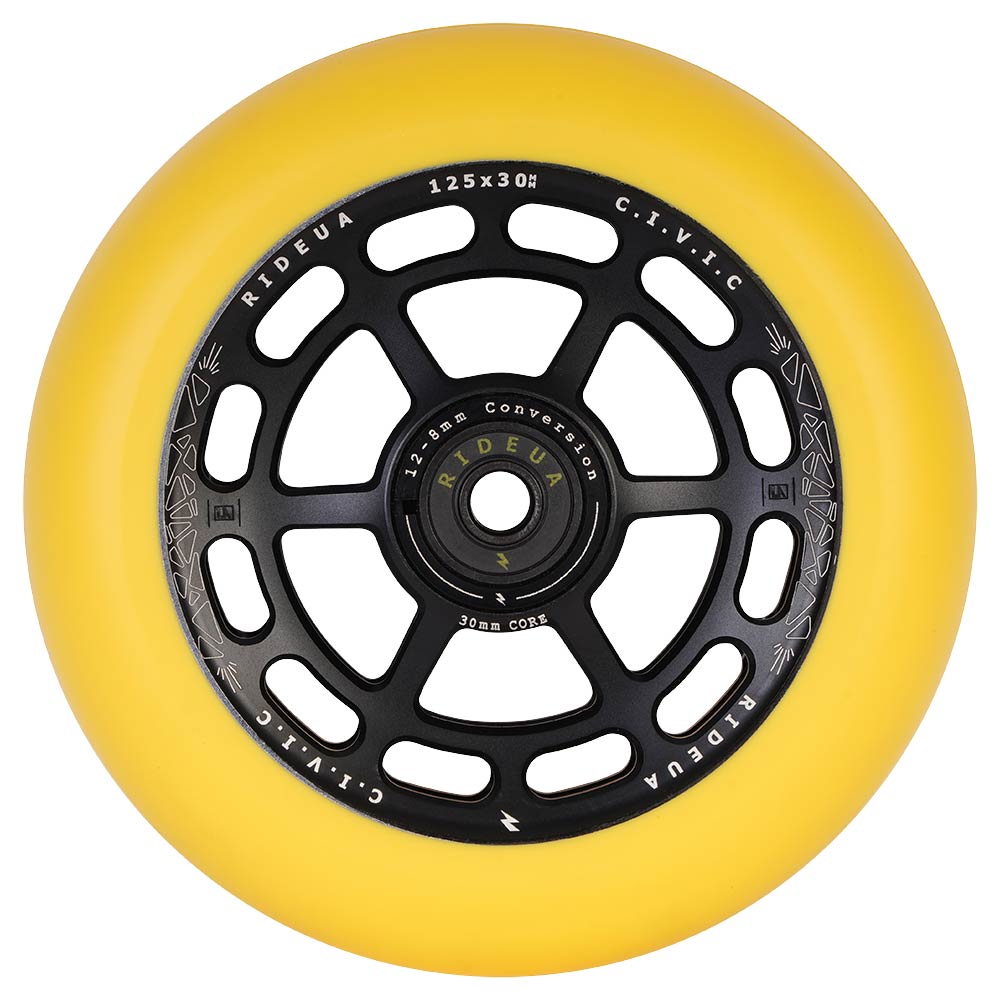 UrbanArtt Civic 125mm Wheels 12 STD Black/Yellow