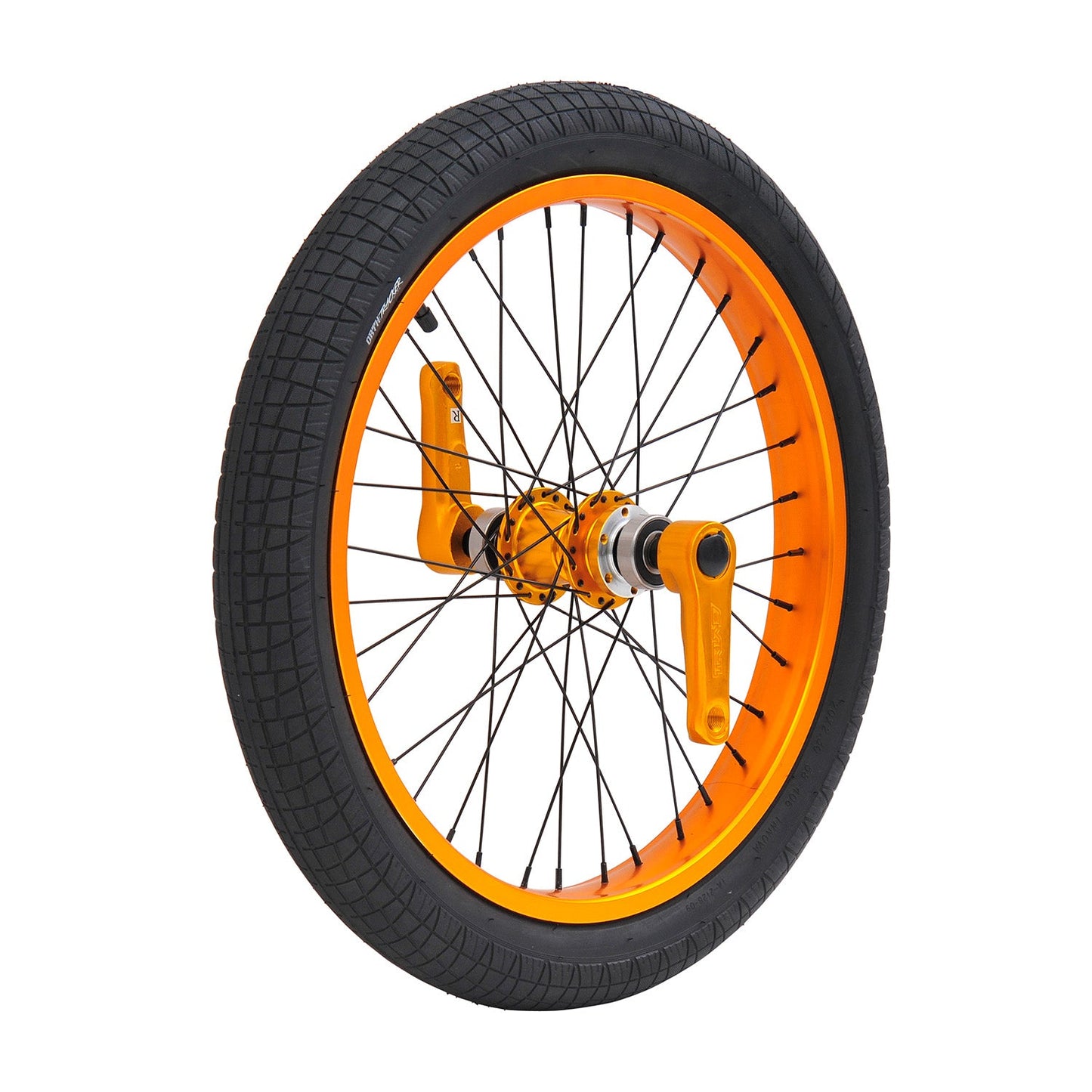 Triad Drift Trike Dynasty Front Wheel Set Ano Orange